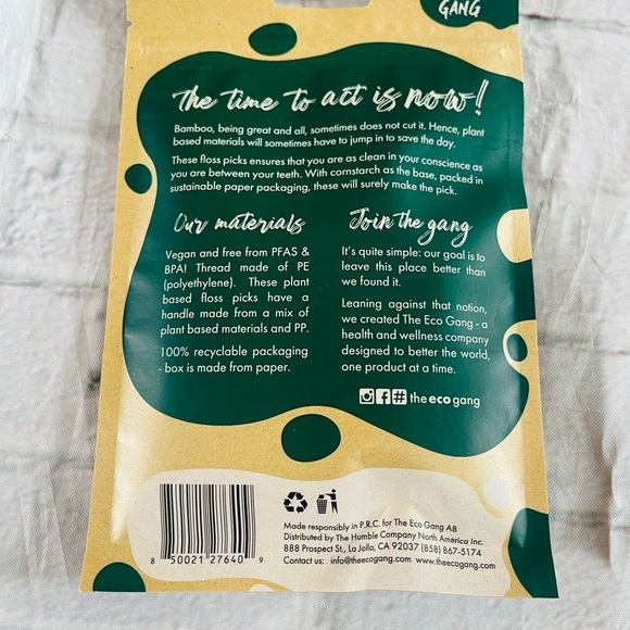 The Eco Gang Mint and Charcoal infused floss NWT 40 pieces - Picture 4 of 10